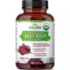 Zazzee High-Strength Organic Beet Root Capsules with Enhanced Absorption for