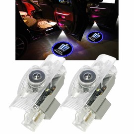 Minile Car Courtesy Light, Door Welcome Light, LED Logo Projection, Tool Included, Replacement Parts, Set of 2