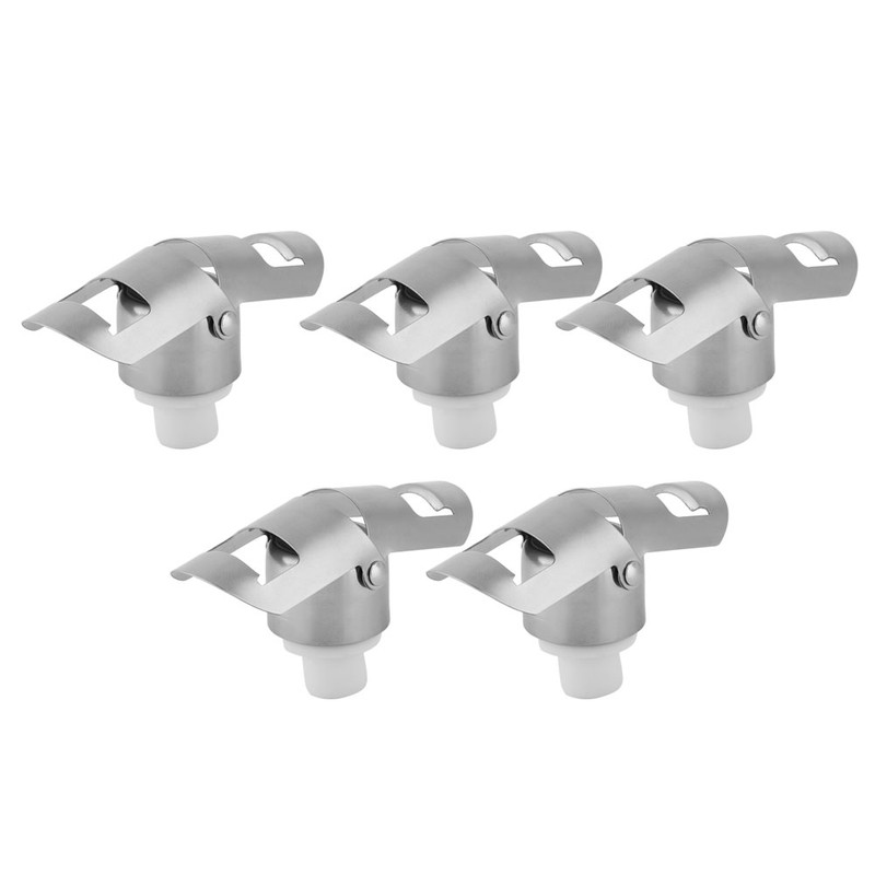 5PCS Stainless Steel Champagne Stopper Wine Drinks Bottle Plug Sealer