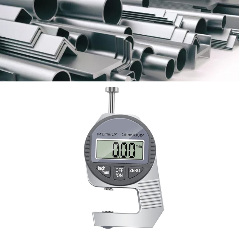Thickness Meter 0 to 12.7mm Thumb Pressuring Measurement Portable Digital