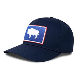 International Tie Wyoming Flag Hat for Men and Women - Snapback Trucker Baseball Cap (All Navy)
