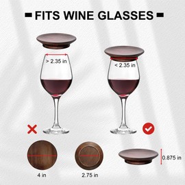 Hmsimqfy Premium Wooden Wine Glass Charcuterie Topper,Elegant Bug Repelling Covers for Wine Glasses,Ideal Accessory for Charcuterie Boards. (Wood, 8)