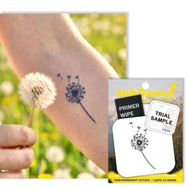 Semi-Permanent Tattoo, Dandelion Wishes, Long Lasting Temporary Tattoos, Waterproof Plant-Based Ink, Lasts 1-2 Weeks, Color Develops in 24 Hours MNF200