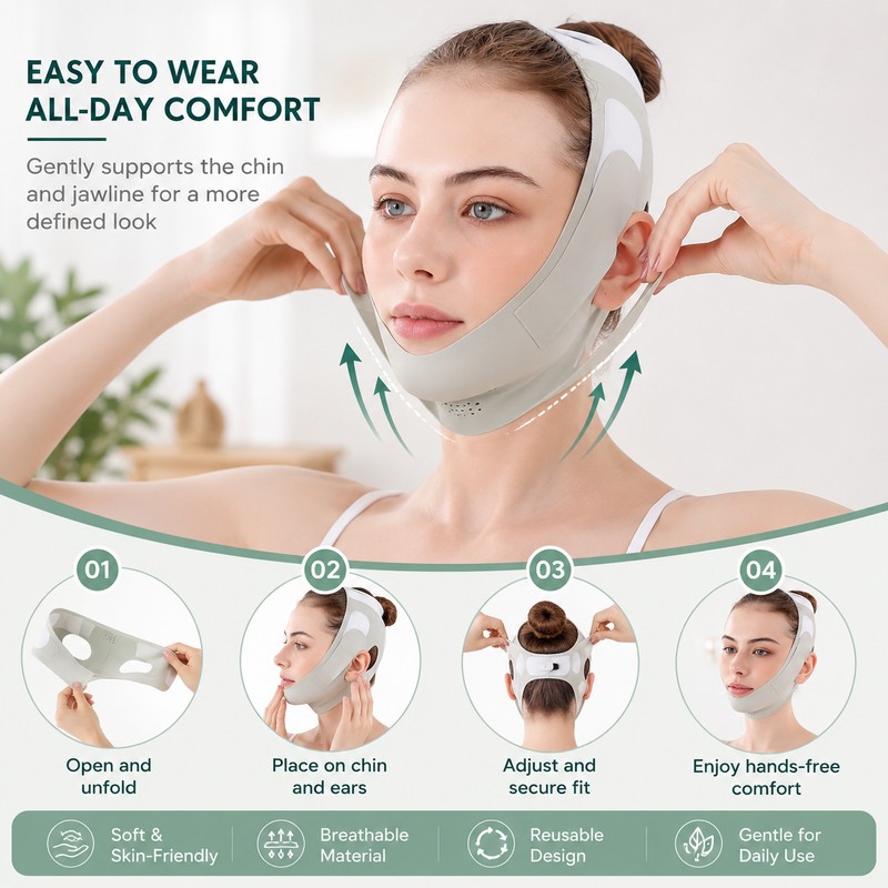 Reusable Face Support Strap for Daily Facial Care – Washable