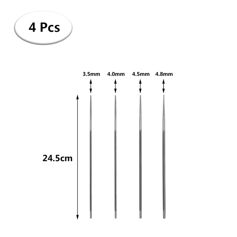 4 Pcs Chainsaw File,Chainsaw Sharpener Chain,Sharpening Round Files for Sharpen