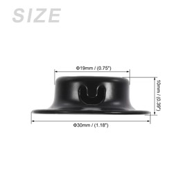 METALLIXITY Round Air Vents(Fit 19mm/0.75" Dia.) 15Pcs, Stainless Steel Circle Soffit Airflow Vent Wall Mesh Vent Cover - for Cabinets Wardrobes Shoebox, Black