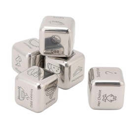 Exciting Food Decision Dice - 5pcs Metal Dice with 30 Food Patterns, for Couples Date Night and Meal Planning
