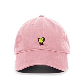 Tech Design Baby Chick Baseball Cap Embroidered Cotton Adjustable Dad Hat Light Pink