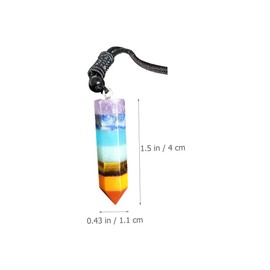 Baluue 5pcs Elegant Crystal Necklace Chain Chakra Pendant Necklace for Women Men