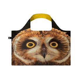 LOQI Unisex's Ng.so File Reusable Shopping Bag, Short-Eared Owl, One Size
