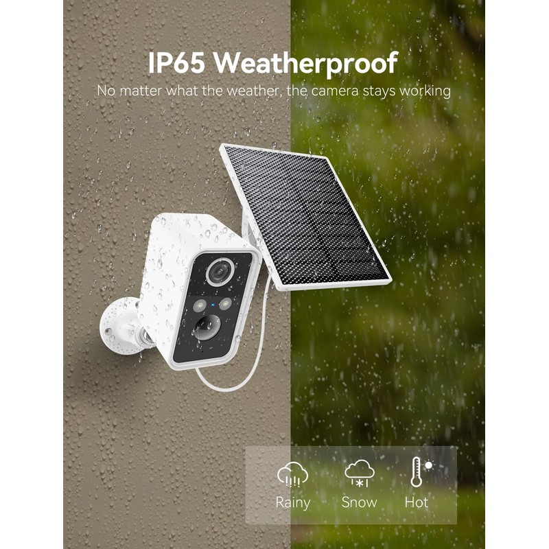 3-Link Solar Camera Outdoor Wireless, Security Camera Wireless Outdoor Wi-Fi