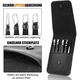 Eyebrow Tweezers Set 6 PCS, Professional Stainless Steel Eyebrow Tweezers Kit for Women/Men, Great Precision Tweezers Set for Eyebrow/Facial Hair Removal/Ingrown Hairs/Splinter/Tick Remover by MAYKI