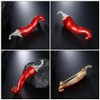 LIFKOME 2pcs Chili Pepper Brooch Pin Unique Vegetable Lapel Pins