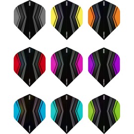 Britannia Darts Pentathlon HD150 Flights Standard Mixed Colours Extra Strong 150 Micron Pack of 27