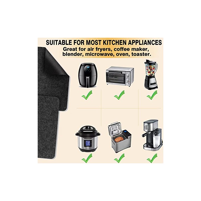 Heat Resistant Silicone Mats for Kitchen Appliances - Set of