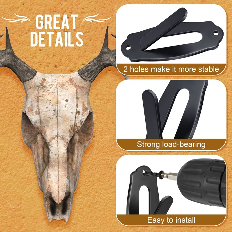 Lounsweer 15 Pack European Skull Mount Hanger Skull Wall Mount