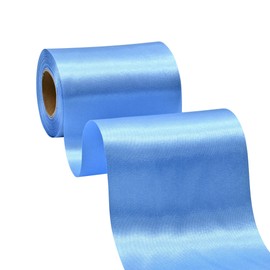 BVIEAKD 4 Inch x 25 Yards Baby BlueSatin Ribbon for Cutting Ceremony Wide Solid Fabric Large Ribbon for Grand Opening Wedding Birthday Party Decoration Bows Chair sash