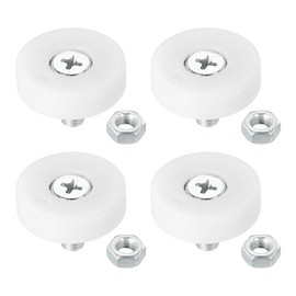 PATIKIL 25mm Drawer Rollers, 4 Plastic Drawer Pulley Replacement Wheels Bearing Small Pulley with Nuts