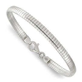 IceCarats 925 Sterling Silver 4mm Cubetto Omega Snake Chain Bracelet 7 inch