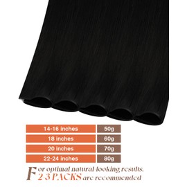 Sunny Hair Genius Weft Hair Extensions Human Hair Invisible Hand Tied Weft Sew in Hair Extensions for Women Real Human Hair Jet Black 22 inch