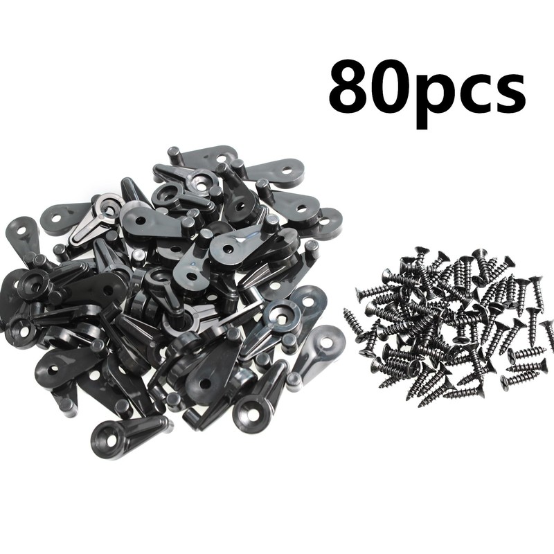 Adyoney 80 Pcs Glass Retainer Clips Kit, 4mm Glass Retainer
