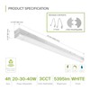 ASD 4ft LED Linear Strip Light Fixture with Q-Base |