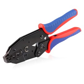 HKS Crimping Tool for Sleeves Ferrule Terminals & Pin Cord End- Ratcheting Wire Crimpers - AWG 10-2 (6-35mm²) - Ratchet Terminal Crimper - Electrical Crimping Tool