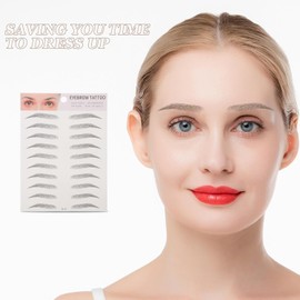 Cabilock 2 Piezas Pegatinas de Cejas Realistas Negras de Papel, para Aplicación Sencilla, sin Dañar la Piel, Adecuado para Principiantes