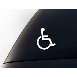 The Jinshop 4-Pack Premium Handicap Disability Decal Stickers - Enhance Road Safety/Parking