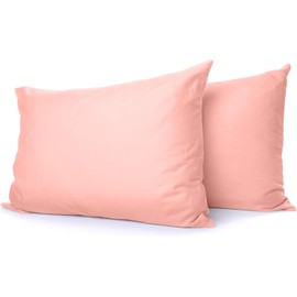 Cotton Delight Standard Pillow Cases Set of 2 Blush Pink 100% Natural Cotton 600 Thread Count Pillowcases Premium Blush Pink Cotton Pillowcases, Standard Pillowcase Pillow Covers, 20 x 26 inch