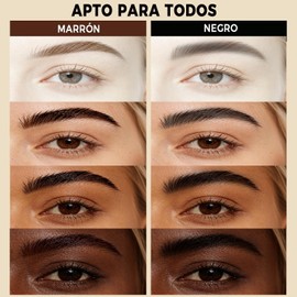 LEKOU 2PCS Lápiz De Cejas De Doble Punta, Natural, De Larga Duración y Resistente a Las Manchas, Delineador De Cejas Con Cepillo Para Cejas y Navaja, Delinea Con Precisión Unas Pestañas Perfectas