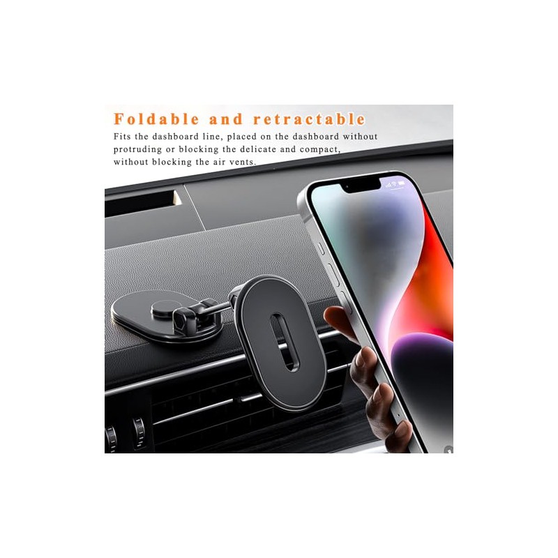 Dickno - Soporte magnético para teléfono de coche, 360 grados