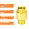 GASHER 1PCS Brass Check Valve DN20 1" Female and Male
