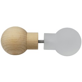 eliga Door Knob Set for Sauna Exterior Acrylic Interior Wood