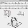 Heavy Duty Pad Eye Plate Staple Ring Hook Loop U-Shaped