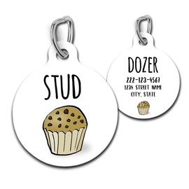 Stud Muffin Pet ID Tag for Cats and Dogs