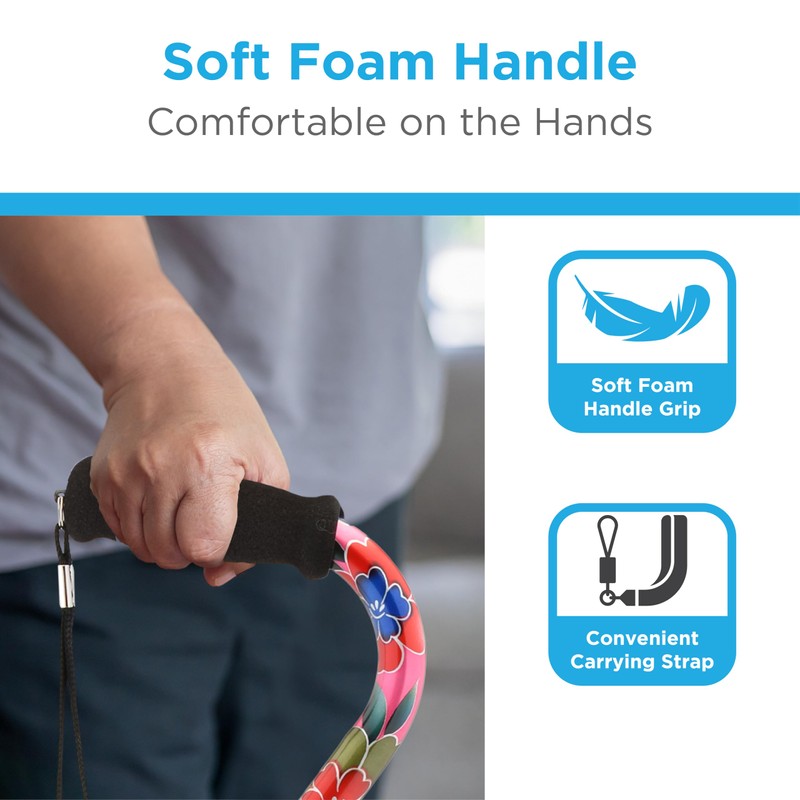 NOVA Shoe Horn Offset Cane – 2-in-1 Walking Cane &