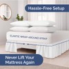 Wrap Around Dust Ruffle Bed Skirt - White - for