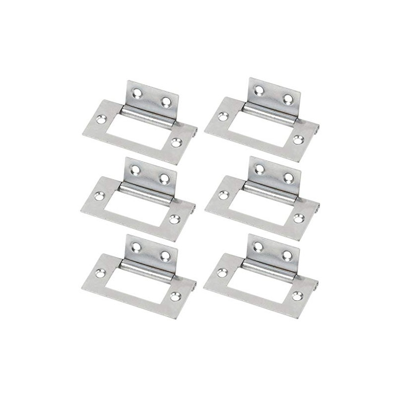 3 Pairs (6 Unit) Flush Hinge Polished Chrome 51 x