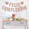 Feliz Cumpleaños Banner Glitter (Rose Gold)