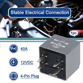 KERAIDMOTO 15328864 Automotive Relay 40A 12V 4-Pin SPDT for A/C Compressor, Starter & Fan Control, Multi-Purpose Relay Compatible with Silverado Impala Malibu Corvette Cobalt Sierra Yukon Canyon