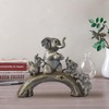 FriyGardcn Cute Yellow Elephant Statues Home Décor The Good Luck