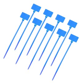 sourcing map 100 Pcs Cable Label Marker Tags, Nylon Cable Zip Tie Tags 6.3 Inch Writable Self-Locking Wire Labels Zip Ties for Organization Marking, Blue
