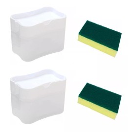 EGTMA Kit 3 Piezas Dispensadores De Jabón + Esponjas Para Limpieza