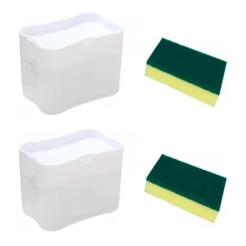 EGTMA Kit 3 Piezas Dispensadores De Jabón + Esponjas Para Limpieza