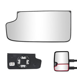 Senzeal Passenger Side Heated Mirror Upper Tow Mirror Glass Replacement for Chevy Silverado 1500 GMC Sierra 1500 2014-2017 Silverado 2500 3500 HD 2015-2017 Replaces 23444109 (Right Side)