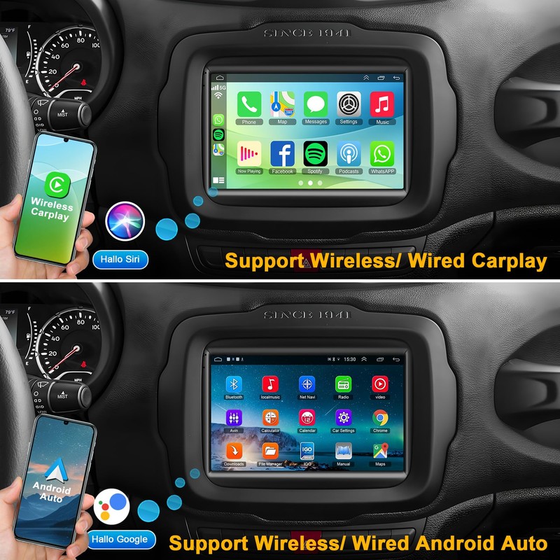 Android 15 Car Radio Stereo for Jeep Renegade 2018-2024, 7