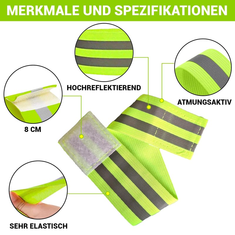 VERY IMPORTANT RUNNER - Reflective Wristbands with Double Reflective Strips