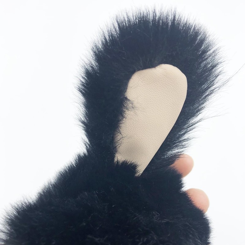 Sqzrpomddy Keychain Key Holder Cute Fluffy Rabbit Keyring Bag Dangle