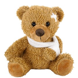 Peluche Ours avec Réadaptation Association, 21 cm, kranker Teddy, peluche en peluche ours marron